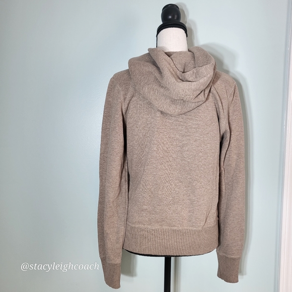 American Eagle Womens Sweatshirt Medium Light Brown Tan Hoodie - Picture 5 of 9